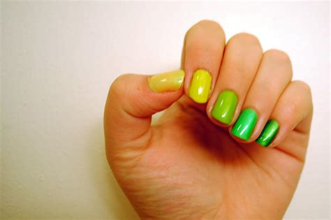 Ombre yellow to green nails | Green nails, Fashion nails, Nails