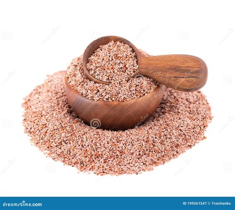 Plantago Ovata Seeds, Isolated on White Background. Plantain, Indian ...