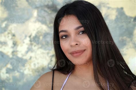 beautiful black hair girl mexican latina portrait 20347238 Stock Photo
