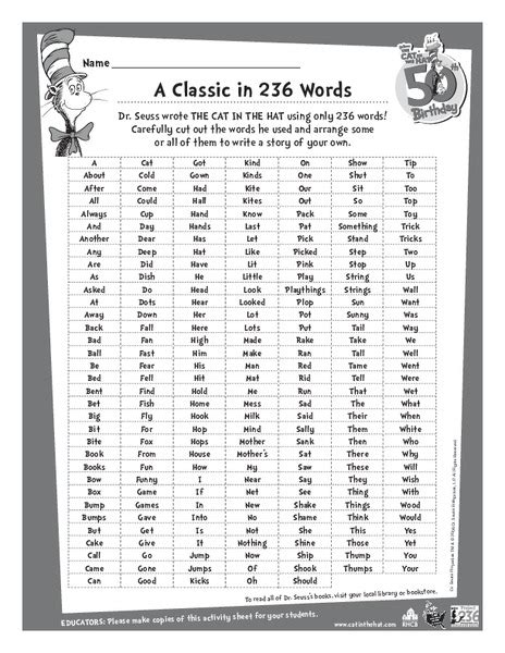 A Classic in 236 Words Worksheet for Kindergarten - 6th Grade | Lesson ...