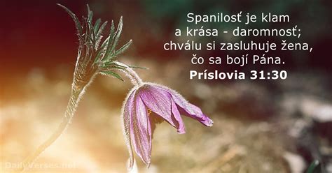 Príslovia 31:30 - Biblický verš - DailyVerses.net