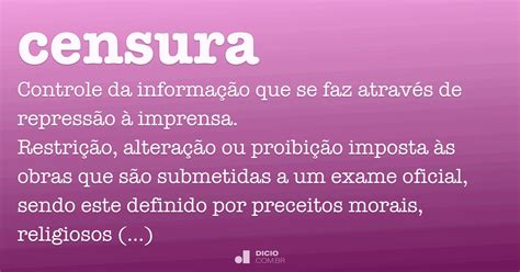 O Que Significa A Palavra Censura