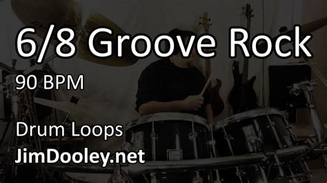 6/8 Groove Rock Drum Loops 90 BPM