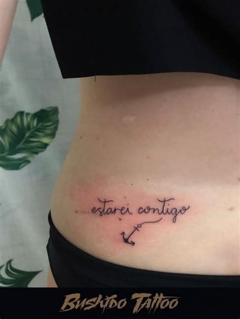Tatuagens Frase Na Cintura - Tatuagem de Ornamental de Escrita para as Amigas Frase na Cintura com ...