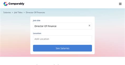 director  finance salary december