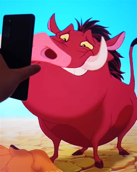 pumba reacting to phone Blank Template - Imgflip