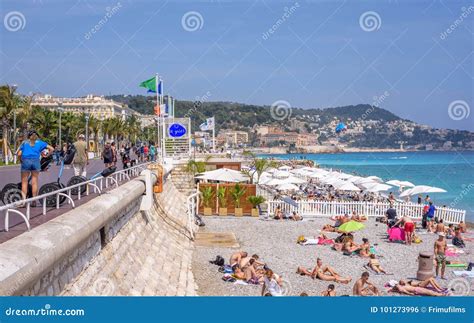 Beautiful Daylight View To Nice Cote D`azur Beach Resort in Fran ...