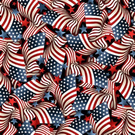 Patriotic American Flag Fabric by the Yard and Half Yard | Etsy