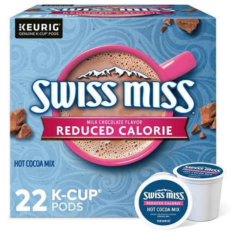 Swiss Miss Reduced Calorie Hot Chocolate, Keurig K-Cup Pods, 22 Ct