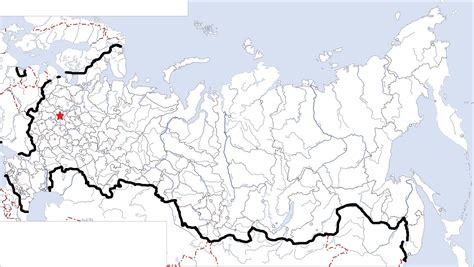 Нанесите на контурную карту границы России и её столицу Москву ...