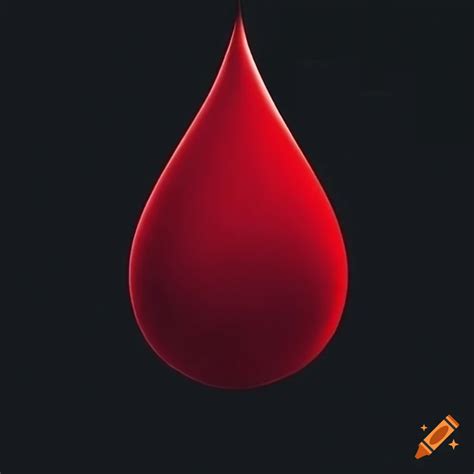 Close-up of a blood drop on Craiyon