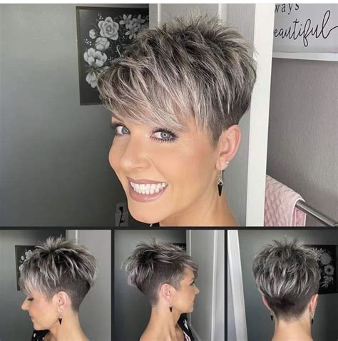 Short Hair Back, Funky Short Hair, Short Hair Pixie Cuts, Short Choppy ...