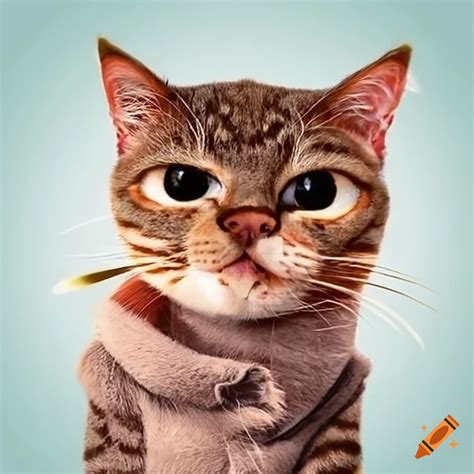 Goofy Cat Drawing