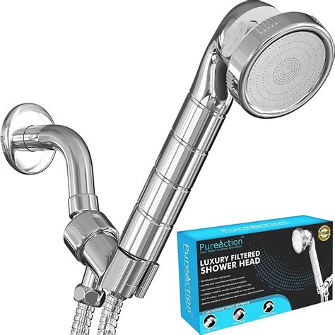 PureAction Luxury Filtered Shower Head with Handheld Hose - Hard Water