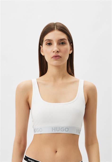 Бюстгальтер Hugo BRALETTE SPORTY LOGO, цвет: белый, RTLACZ146701 ...