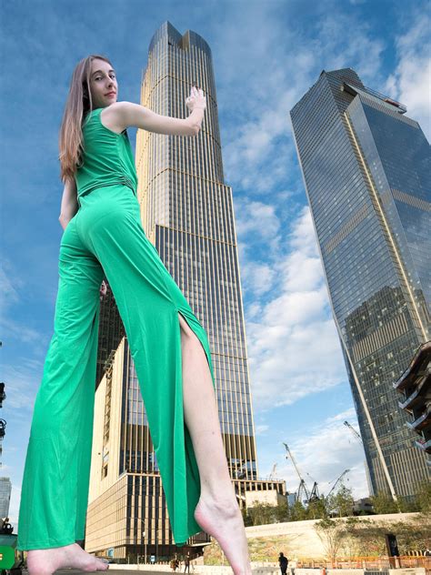 Giantess Ellie in green by julianultima21 on DeviantArt