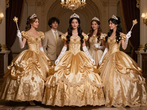 crossdressing family  quinceanera gowns stable diffusion