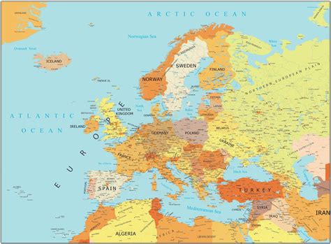 Europe Physical Map - GIS Geography