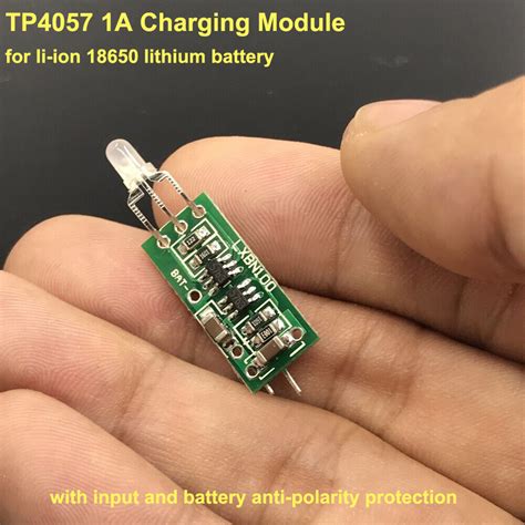 TP4057 5V 1A 3.7V Lithium Li-ion 18650 Battery Charging Board Charger ...