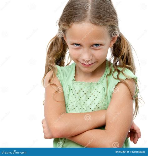 Cute Girl with Naughty Face Expression. Stock Image - Image of look ...