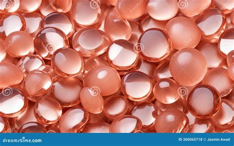 glass beads background  peach fuzz color  stock illustration