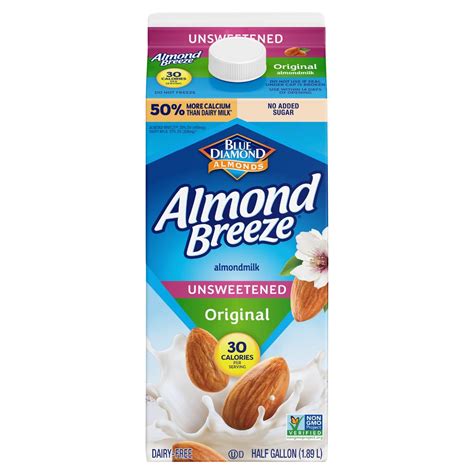 Blue Diamond Almonds Almond Breeze Unsweetened Original Almondmilk