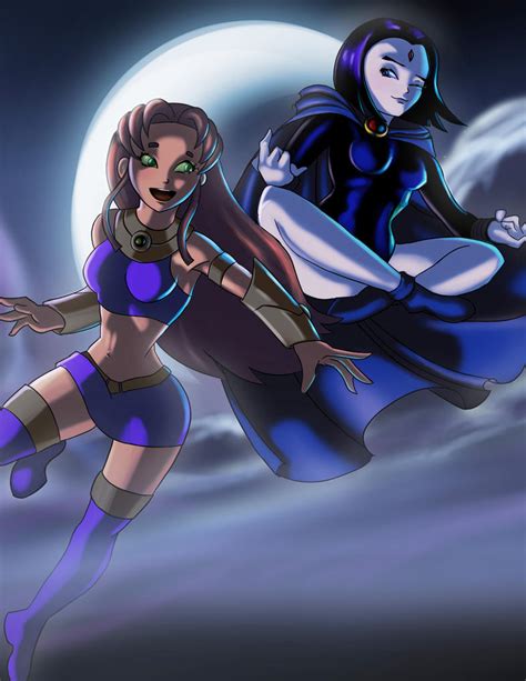 Starfire/Raven Fanfic cover by CheeseElemental on DeviantArt