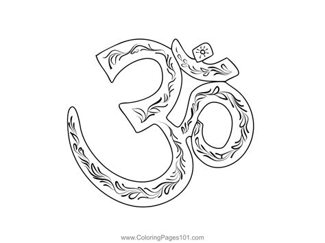 Om Coloring Page for Kids - Free Hinduism Printable Coloring Pages ...