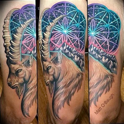 фото тату козерог 05.03.2019 №014 - photo tattoo ibex - tattoo-photo.ru ...
