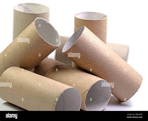 A lot of empty cardboard tubes from toilet paper Stock Photo - Alamy