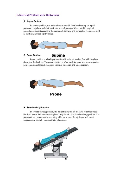 Surgical Positions with illustrations - 8. Surgical Positions with