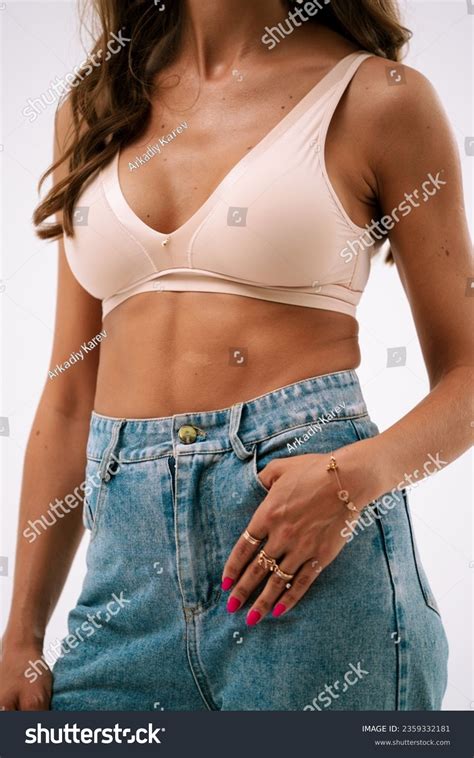 Topless Girl Jeans Jewelry Stock Photo 2359332181 | Shutterstock