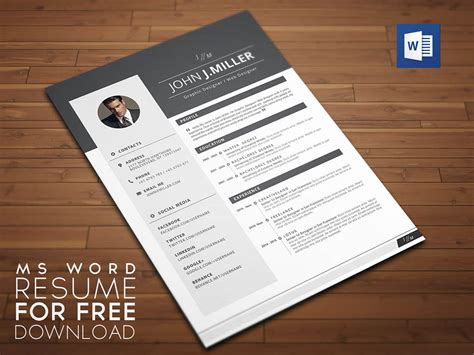 Free Professional Word Resume Template