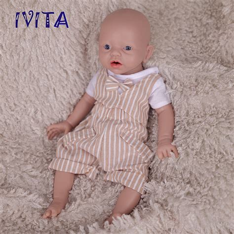 IVITA 15'' Soft Silicone Reborn Baby Boy Adorable Solid Newborn ...