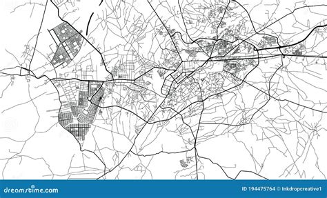urban vector city map  peshawar pakistan asia stock vector