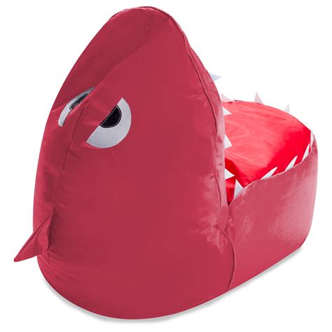 Trule Kids Shark Bean Bag Chair - Soft Shark Filled Bean Bag Chair for