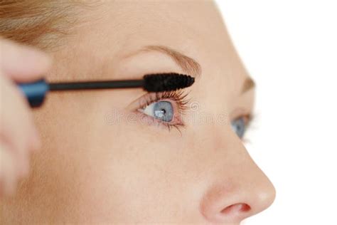 Applying mascara stock photo. Image of makeup, ladies, beautician - 467450