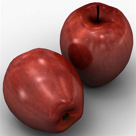 Красное Вкусное Яблоко 3D Модель $19 - .max .obj .ma .lwo .c4d .3ds ...