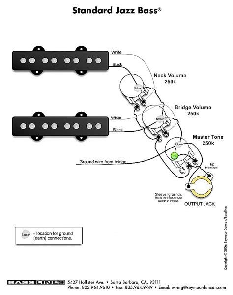 Fender Jazz Bass Wiring Schematic