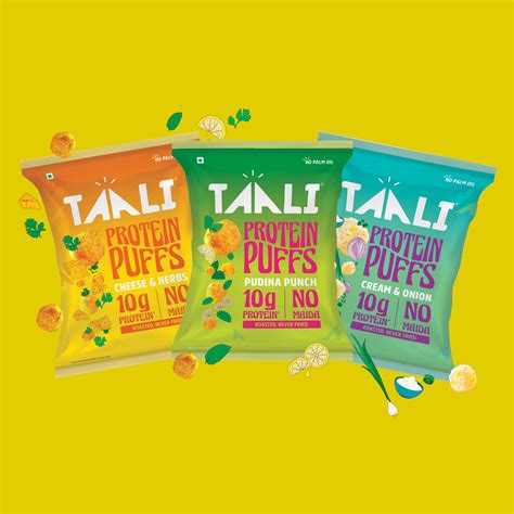 Taali Protein Puffs – Milder Flavours Combo | Cream & Onion, Pudina Pu