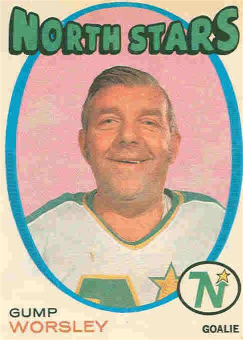 Gump Worsley | Minnesota north stars, Hockey cards, Sport hockey