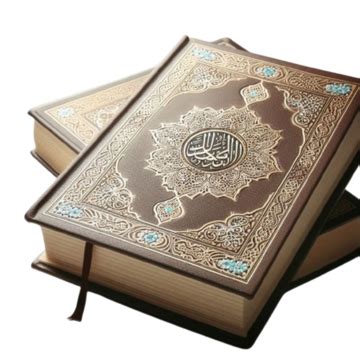 Buku Kaligrafi Quran Suci Islam 3d Diisolasi Dengan Latar Belakang ...