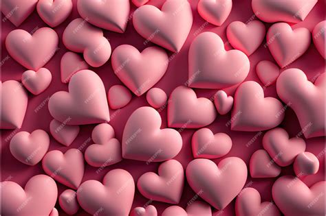 Premium AI Image | Heart background Valentine Wallpaper with Pink l 1 4jpg
