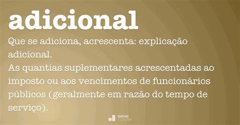 O Que Significa Adicional