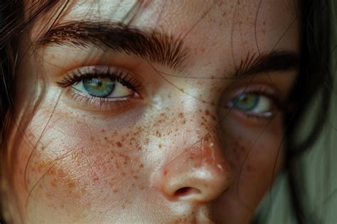 premium photo beauty portrait  female face  natural skin beauty