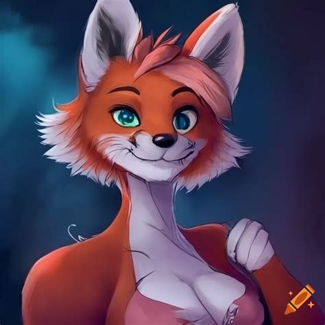 (Craiyon AI Art Generated) A Fox Female Furry by MillerTheCockroach on
