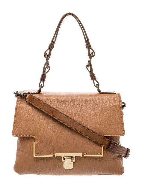lanvin leather shoulder bag brown shoulder bags handbags lan