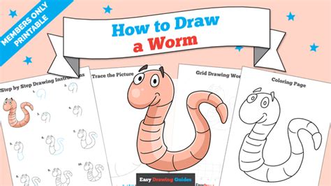 How to Draw a Worm - Really Easy Drawing Tutorial