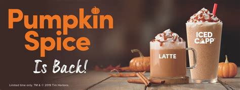 Tim Hortons Unveils 2019 Pumpkin Spice Menu - The Fast Food Post