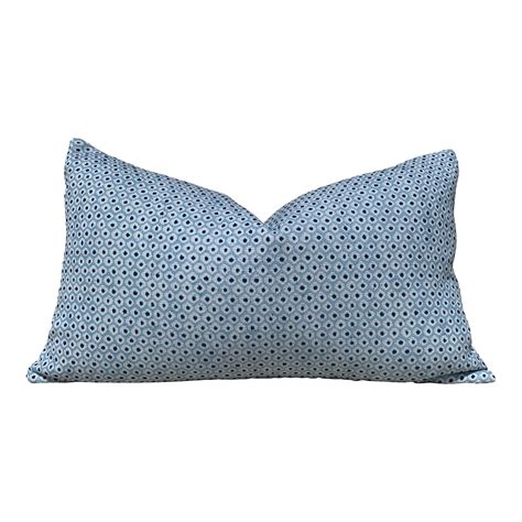 Outdoor Woven Pixie Pillow in Sky and Marine. Blue Outdoor - Etsy